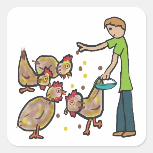 チキン保ズ スクエアシール (正面)