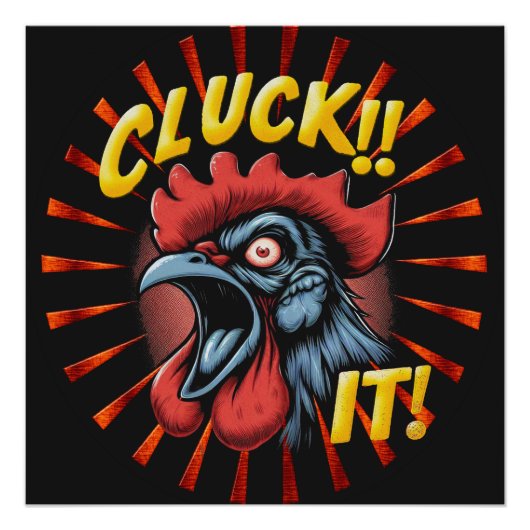 チキン光沢ポスターをクリック ポスター (正面)