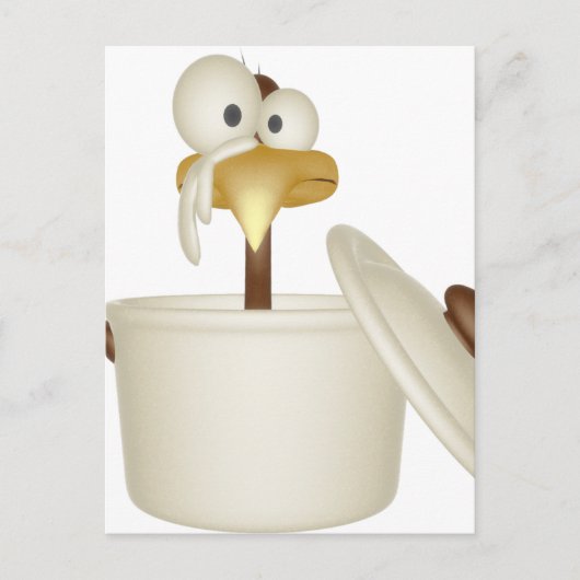 チキン入りスープはがき ポストカード (正面)