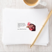 チキン写真オレンジレッドヘン ラベル (インサイチュ)