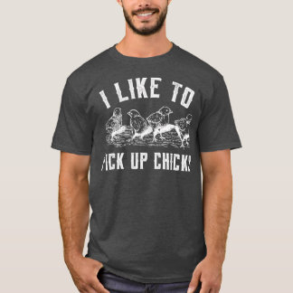 チキン好きのひよこを拾う Tシャツ