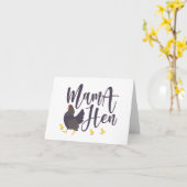 チキン好きママ空白のヘン カード (黄色い花)