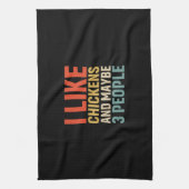 チキン好き |鶏が好き キッチンタオル (縦)