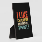 チキン好き |鶏が好き フォトプラーク (側面)