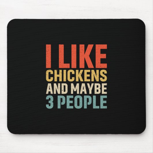 チキン好き |鶏が好き マウスパッド (正面)