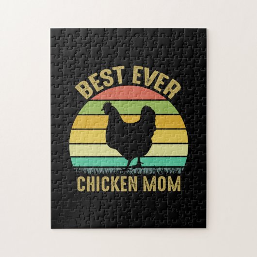 チキン好き | Ever 最高の Chicken Mom ジグソーパズル (縦)