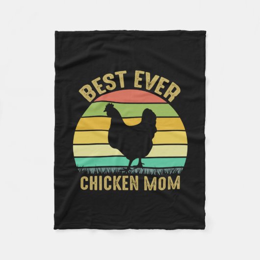 チキン好き | Ever 最高の Chicken Mom フリースブランケット (正面)