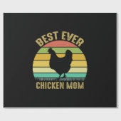 チキン好き | Ever 最高の Chicken Mom ラッピングペーパー (フラット)