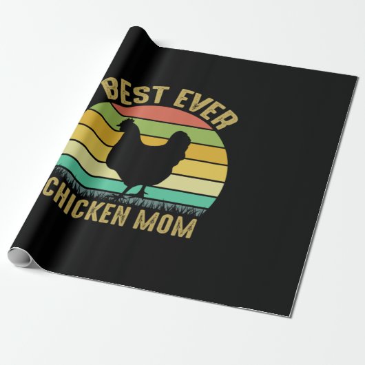 チキン好き | Ever 最高の Chicken Mom ラッピングペーパー (アンロールド)