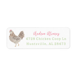 チキン差出人住所ラベル – ヘン住所 シール