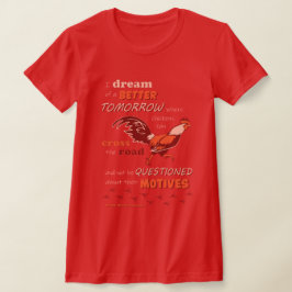 チキン引用スリム女性用Tシャツ Tシャツ