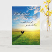 チキン悔やみや弔慰カード カード (黄色い花)