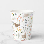 チキン愛好家ファムヤード動物パーティー 紙コップ (裏面)