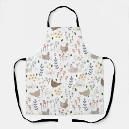 チキン愛好家ファルミヤードアニマルかわいらしフローラ エプロン