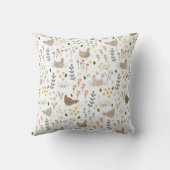 チキン愛好家ファルミヤードアニマルかわいらしフローラ クッション (裏面)