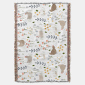 チキン愛好家ファルミヤードアニマルかわいらしフローラ スローブランケット (正面縦)