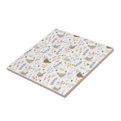 チキン愛好家ファルミヤードアニマルかわいらしフローラ タイル (側面)