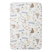 チキン愛好家ファルミヤードアニマルかわいらしフローラ バスマット (正面縦)