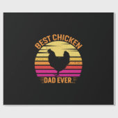 チキン愛好家 |チ最高のキンパパ ラッピングペーパー (フラット)