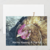 チキン招待状 (正面/裏面)