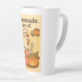 チキン料理スーッおもしろいプ – キッチンヘンデザイン カフェラテマグ (右アングル)