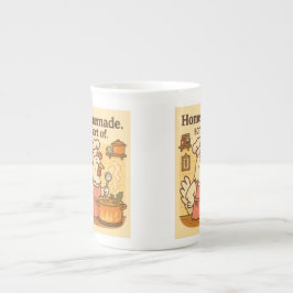 チキン料理スーッおもしろいプ – キッチンヘンデザイン ボーンチャイナマグカップ