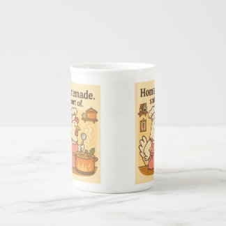 チキン料理スーッおもしろいプ – キッチンヘンデザイン ボーンチャイナマグカップ