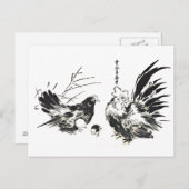 チキン日本のハガキ2枚 ポストカード (正面/裏面)