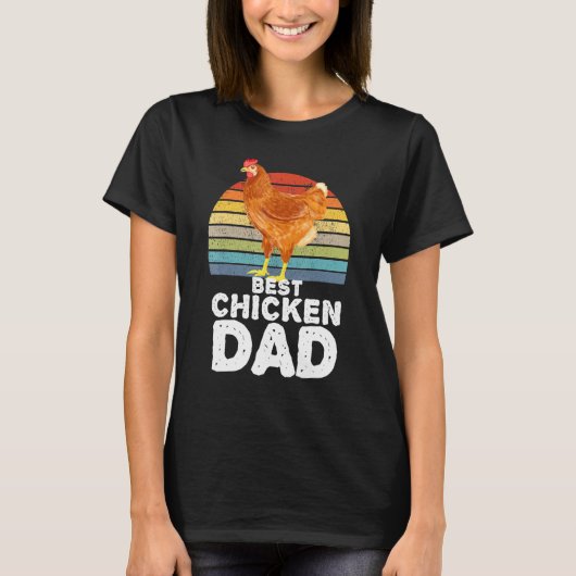 チキン最高のパパ農家チキン Tシャツ (正面)