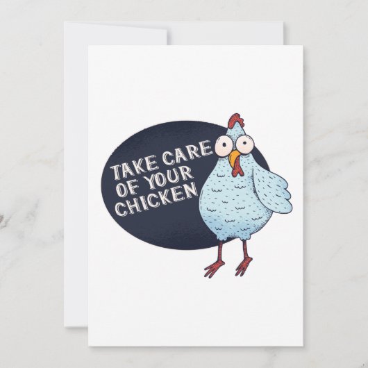 チキン気にを持って行け サンキューカード (正面)