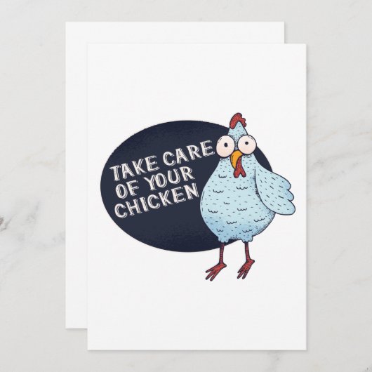 チキン気にを持って行け サンキューカード (正面/裏面)