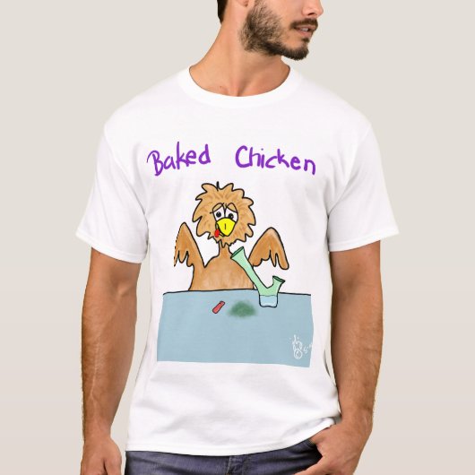 チキン焼いたTシャツ Tシャツ (正面)