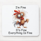 チキン熱狂するよ素晴らし全てフィ素晴らしン マウスパッド (正面)