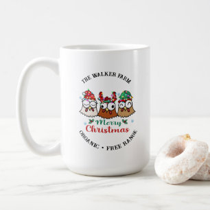 チキン熱狂するファームメリークリスマス コーヒーマグカップ
