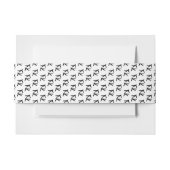 チキン熱狂するフットプリント模様ベリーバンド 招待状ベリーバンド (正面例)