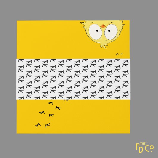 チキン熱狂するフットプリント模様ベリーバンド 招待状ベリーバンド