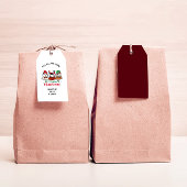 チキン熱狂するメリークリスマス卵カートン ギフトタグ