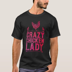 チキン熱狂するレディおもしろいファーム女子ガールズニワトリ Tシャツ