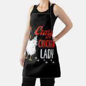 チキン熱狂するレディーウィメンズ農業農家 エプロン (インサイチュ)