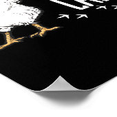 チキン熱狂するレディーウィメンズ農業農家 ポスター (角)