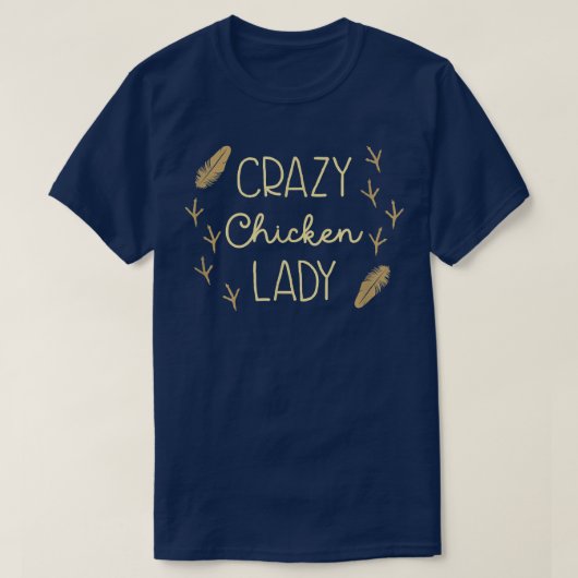 チキン熱狂するレディーバックヤードチキン農家 Tシャツ (デザイン正面)