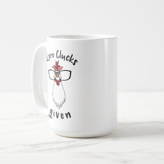 チキン熱狂するレディ反社会的農家ファーム鶏 コーヒーマグカップ (正面左)