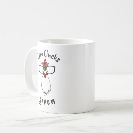 チキン熱狂するレディ反社会的農家ファーム鶏 コーヒーマグカップ (正面左)