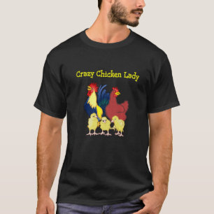 チキン熱狂するレディ – おもしろいバックヤードチキンオーナー Tシャツ