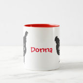 チキン熱狂するレディ ツートーンマグカップ (中央)