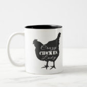 チキン熱狂するレディ ツートーンマグカップ (左)