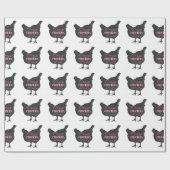 チキン熱狂するレディ ラッピングペーパー (フラット)