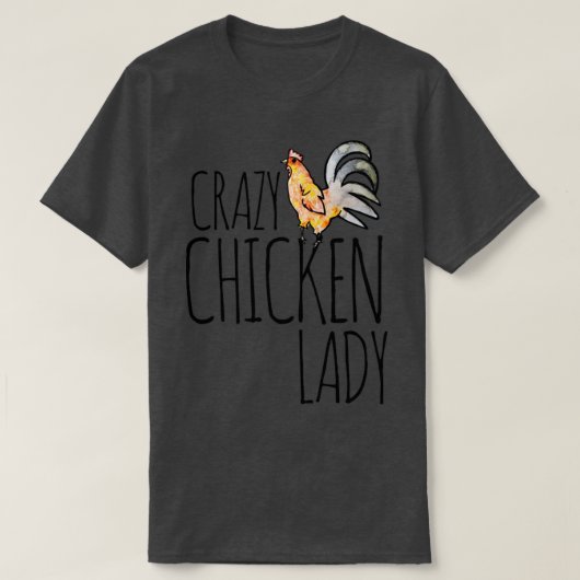 チキン熱狂するレディ Tシャツ (デザイン正面)
