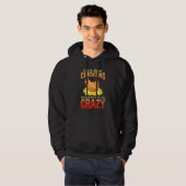 チキン熱狂する好きニワトリのユーモア パーカ (正面フル)