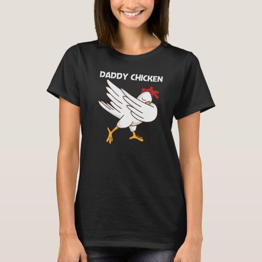 チキン男性へパパ鶏の卵 Tシャツ (正面)